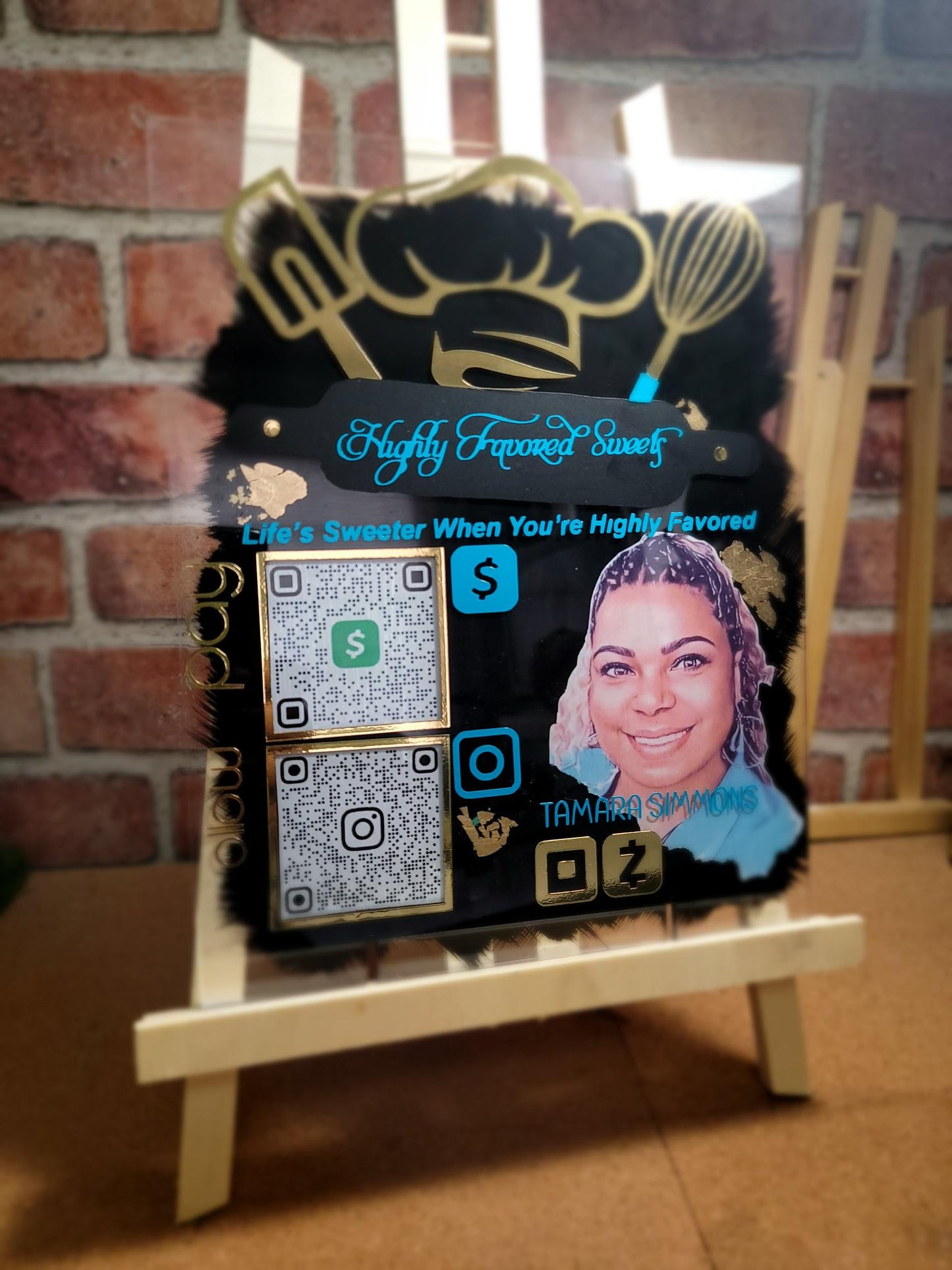 acrylic QR sign