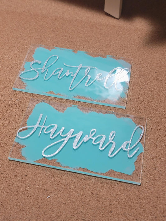 acrylic placecards (2x3.5")