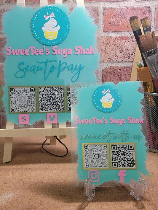 acrylic QR sign