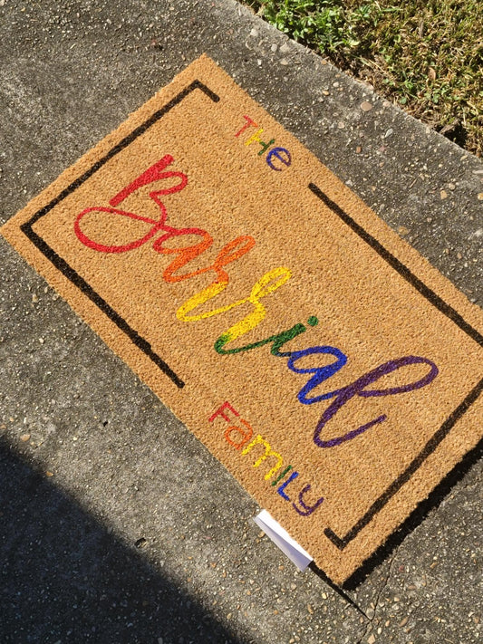 custom coir doormat